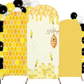 3 Pcs Honey Bee Arch Backdrop Covers Honey Theme Stretchy Backdrop Cover by Unknown