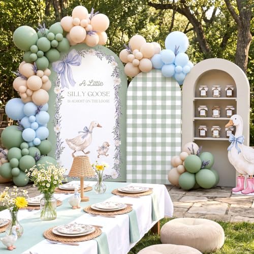 Mindsoft 2 Pcs Silly Goose Arch Backdrop Cover, Green - Image 3