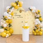 Honey Bee Arch Backdrop Cover Set of 2 BeeTheme Baby Shower Spandex Arch Covers for Gender Reveal Baptism Birthday Party Decoration (Yellow,6FT & 5FT) - Image 3