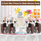 Yungyan 56 Pcs Baby Shower Prizes for Men Gift Set 6 Sets of Stainless Steel Cups, PU Storage Pouches, Bottle Openers, Folding Utility Knives, Cup Sleeves, Carry Bags, Cooling Towels, Keychains - Image 6
