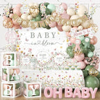 Baby in Bloom Baby Shower Decorations - 321cs Wildflower Theme Baby Shower Plates and Napkins,Floral Baby in Bloom Banner,Backdrop,Balloon,Cups,Box with Letters,Caketopper for Wildflower Baby Shower by Unknown