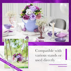Hotop 12 Pcs Silk Rose Flower Balls,Fantasy Violet - Image 3