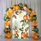 Blush Pink Floral Arch Covers Stretchy Backdrop Citrus Lemon A Little Cutie is on The Way Arch Background Baby Shower Party Decoration (8x4.6ft(240x140cm),GX-2894) - Image 3