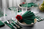 100 Linen-Feel Colored Paper Napkins - Decorative Cloth-Like Green Dinner Napkins - Soft And Absorbent. For Christmas, Kitchen, Party, Wedding, Bathroom Or Any Occasion. (Pack of 100) - Image 2