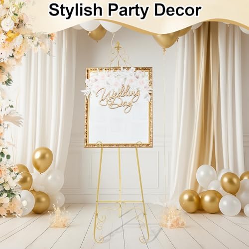 Easel Stand for Sign, Elegant, Gold, 1 Pcs - Image 5