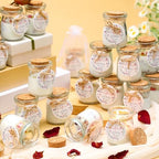 Threlaco 20 Wildflowers Pcs Baby Shower Favor Candle Glass Jar - Image 4