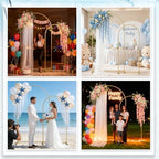 Metal Arch Backdrop Stand 7.2FT+6FT: Wedding Arch Frame for Ceremony Balloon Arch Stand for Birthday Anniversary Wedding Party Baby Shower - Image 6