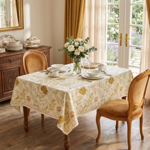 patdrea Designer French Farmhouse Fall Tablecloth,Rectangular,102"x63" - Image 3