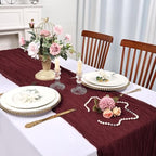 6 Pack Burgundy Cheesecloth Table Runner 10Ft 23 x 120 Inch - Image 3