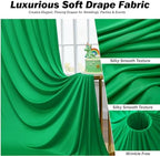 20x12 ft Green Backdrop Curtains for Weddings Parties, Birthdays and Photos - Image 3