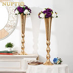 NUPTIO Flower Balls Centerpieces for Tables: Purple White Fake Roses - Image 3