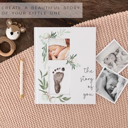 Baby Book Keepsake - Simple Baby Milestone Book for Boy or Girl - Baby Journal & Pregnancy Memory Book - Monthly Milestone Record Baby Books for Baby Shower - Modern Gender Neutral Style Gift for Moms - Image 2
