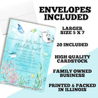Amanda Creation Custom Baby Shower Invites Underwater Baby Shower Invitations 20 5x7 Custom Personalized Invites With Envelopes - Image 6