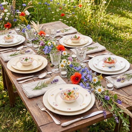 SiliFine 12 Pcs Wildflower Ceramic Bowls, 3.3" - Image 4