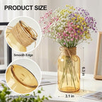 6Pack Mason Jars for Centerpiece Glass Flower Bud Vase Gold Vases - Image 2