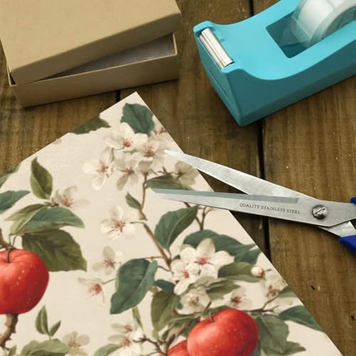 OTVEE 2 Rolls Birthday Wrapping Paper Roll - Apples White Flowers Pattern Design Gift Wrap Perfect for Weddings, Brides, Holidays, Baby Showers - 58 x 22.8 inches - Image 5