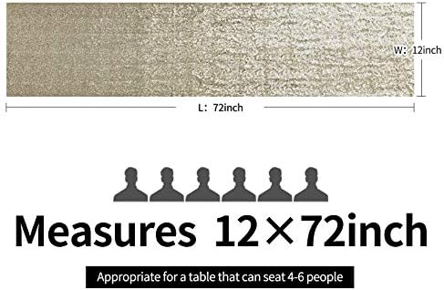 6PCS 12x72 Inch Sequin Table Runner Champagne Glitter Table Runner for Party, Wedding, Bridal Baby Shower, Event Decorations（6PCS, 12x72 Inch, Champagne） - Image 4