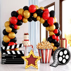 4 Pcs Movie Night Party Decoration Starry Cardboard Cutouts Film Popcorn Clapperboard Cardboard Cutout Lifesize Stand-ups Wedding Birthday Photo Props Backdrop Decor - Image 5