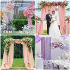 Asee'm 6.6FTx5.2FT White Wedding Arch Backdrop Stand Square Metal - Image 6