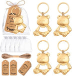 50Pack Bear Bottle Opener Keychain Baby Shower Return Favors for Guests Bear Bottle Opener with Organza Bags Tags for Birthday Wedding Decoration Return Gift Souvenirs by YKLIGTNPARTYFAVORS