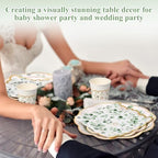 Funnymoom 250 Pcs Sage Green Eucalyptus Party Decorations Wedding Serves 50 - Image 4