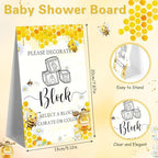 Marsui 136 Pcs Baby Shower Blocks to Decorate Game Kit, Bee - Image 2