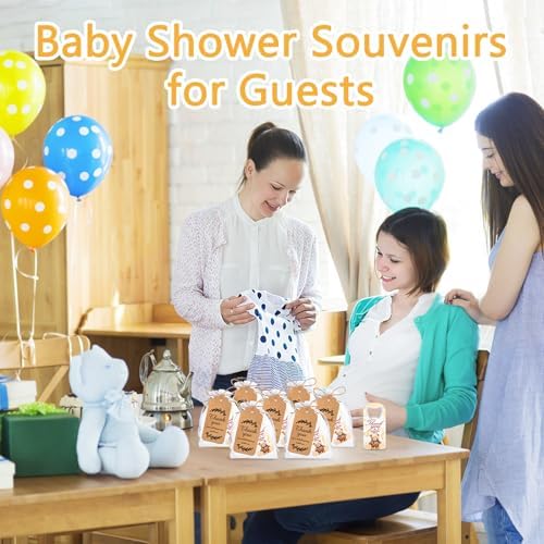 50Pcs Bear Bottle Opener Baby Shower Favors for Guests Cute Magnetic Bottle Openers with Organza Bags and Thank You Cards, for Gender Reveal Theme Party Decorations Rerurn Gift and Souvenirs - Image 7