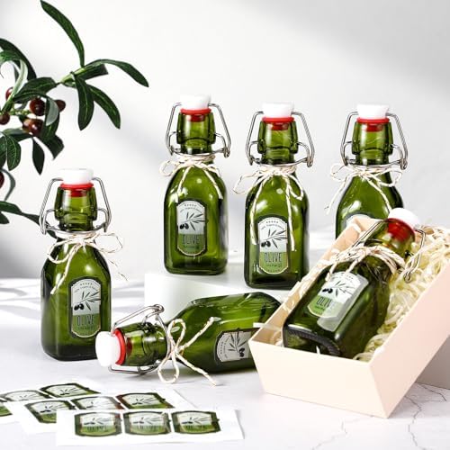 Queekay 20 Pack Mini Swing Top Glass Bottles - Image 5