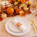 Supernal 60Pack Pre Rolled Gold Plastic Silverware Set for Thanksgiving - Image 7