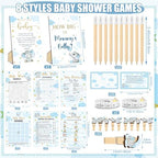 Funnymoom 426 Pcs Blue Elephant Baby Shower Games Set, 8 Activities - Image 3