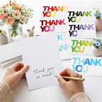 Gueevin 200 Pcs Thank You Cards with Envelopes, 3.5x5 Inch Ombre Font - Image 4
