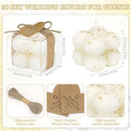 30 Sets Small Bubble Candles Party Favors for Guests 1.57" x 1.37" Bubble Candle Bulk with Cards for Bridal Showers Baptism Party Thank You Gifts(Off-White) - Image 2
