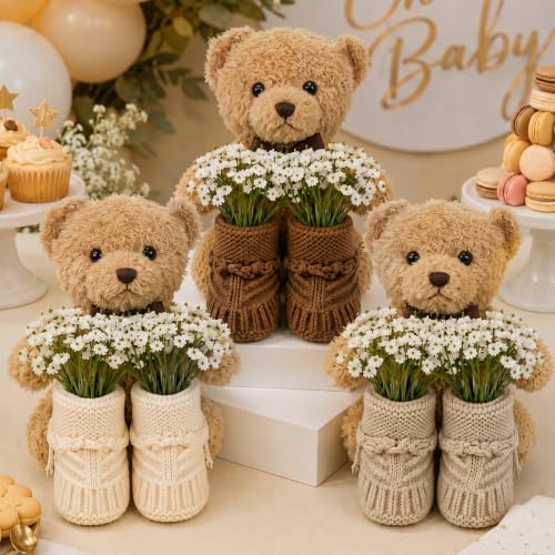 3 Set Bear Baby Shower Centerpieces Gender Reveal Decorations - Image 4