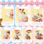 Funnymoom 24 Sets Baby Shower Bottles Favors for Guests Glass 100 ml Milk Jar with Ribbons and Stickers Decorations for Gender Reveal Newborn Centerpiece Party Favor(Pink & Blue,Team Bows & Boots) - Image 5