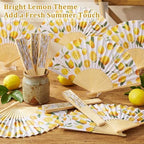 Karenhi 36 Pcs Lemon Party Hand Fans Bulk Summer Capri Party Decorations - Image 5