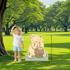 131PCS Vintage Bear Baby Shower Decorations Large Coroplast Cutout with Stand, Gender Neutral Balloons Arch& Bee Stickers for Birthday, Photo Props & Pooh Party Supplies - Image 4