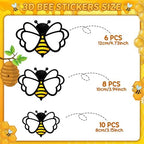 Gerrii 48 Pcs Honey Bee Honeycomb Decorations Include 8.2'' Wooden Hexagon 3D Bee Wall Backdrop Decor Honeycomb Beehive Sign for Baby Shower DIY Honeybee Birthday Party Decorations - Image 5