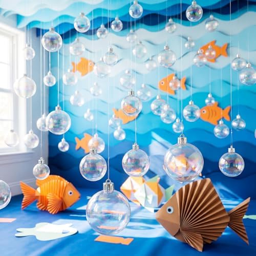 30Pcs Transparent 3D Bubble Party Decorations, 5 Sizes, Iridescent - Image 5