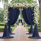 50x12 ft Navy Blue Backdrop Curtains for Weddings, Birthdays and Photos - Image 2