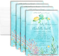 Amanda Creation Custom Baby Shower Invites Watercolor Turtle Baby Shower Invitations 30 Pack 5x7 Personalized Sea Turtle Watercolor Invites With Thirty Envelopes by AmandaCreation