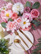 Artificial Flower Box Set Faux Flowers Fake Roses with Stems for DIY - Image 6
