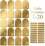 Aceorbit Gold Wedding Table Numbers 1-20 with Stands 5" x 7" - Image 5