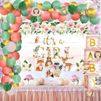 Woodland Baby Shower Decorations Girl, Forest Animal Gender Neutral Baby Shower Party Decorations Its a Girl Backdrop Balloon Garland Banner Box Cutout Cake Cupcake Topper Sash Pink - Image 7