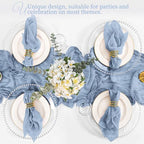 100 Pack Dusty Blue Cloth Napkins 20x20Inch Cheesecloth Napkins - Image 7