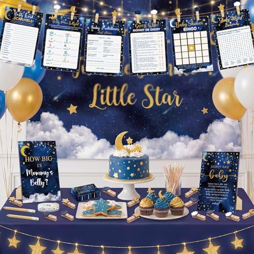 Funnymoom 426 Pcs Baby Shower Games, Twinkle Star Theme, 8 Activities - Image 5