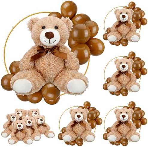 6 Sets Bear Table Centerpieces for Baby Shower Gender Reveal, Brown by VercanMonth
