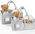 2PCS Diaper Caddy Organizer, Large Baby Caddy Organizer with Handle (Grey) by Unknown