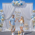 40ft x 10ft Silver Sequin Backdrop Curtains for Party Wedding Shimmer Curtain Backdrop Prom Sparkly Glitter Fabric Photo Backdrop Drapes for Birthday Party Photography Baby Shower 5x10FT, 8 Panels - Image 2