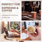 Roshtia 500 Pack 4 oz Paper Espresso Cups Elegant Brown Gradient Design, Small Disposable Cups for Espresso, Hot Tea, Baby Showers, Weddings, Parties, Picnics, Homes, Offices & Events - Image 4