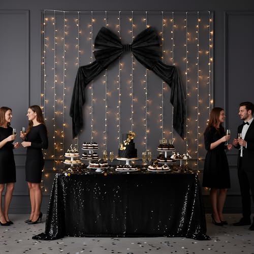 Suncalla 40 x 80 Inch Extra Large Black Velvet Bow for Backdrop, Xmas Tree - Image 6